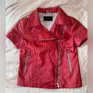 Baldinini size 42 ITALIAN HANDMADE WOMEN SOFT GENUINE LEATHER JACKET